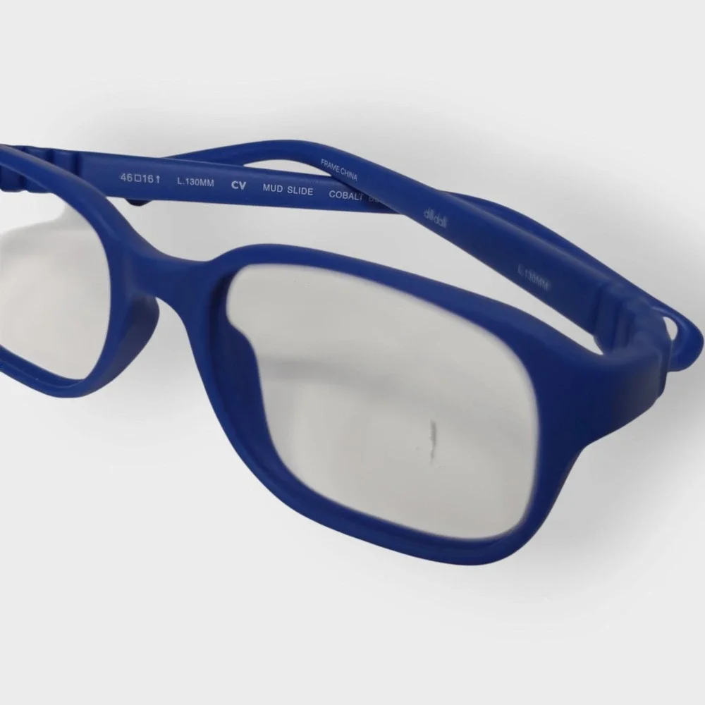Dilli Dalli Mud Slide Kids Eyeglasses Cobalt Blue 46-16-130 Frame ONLY NO Lenses
